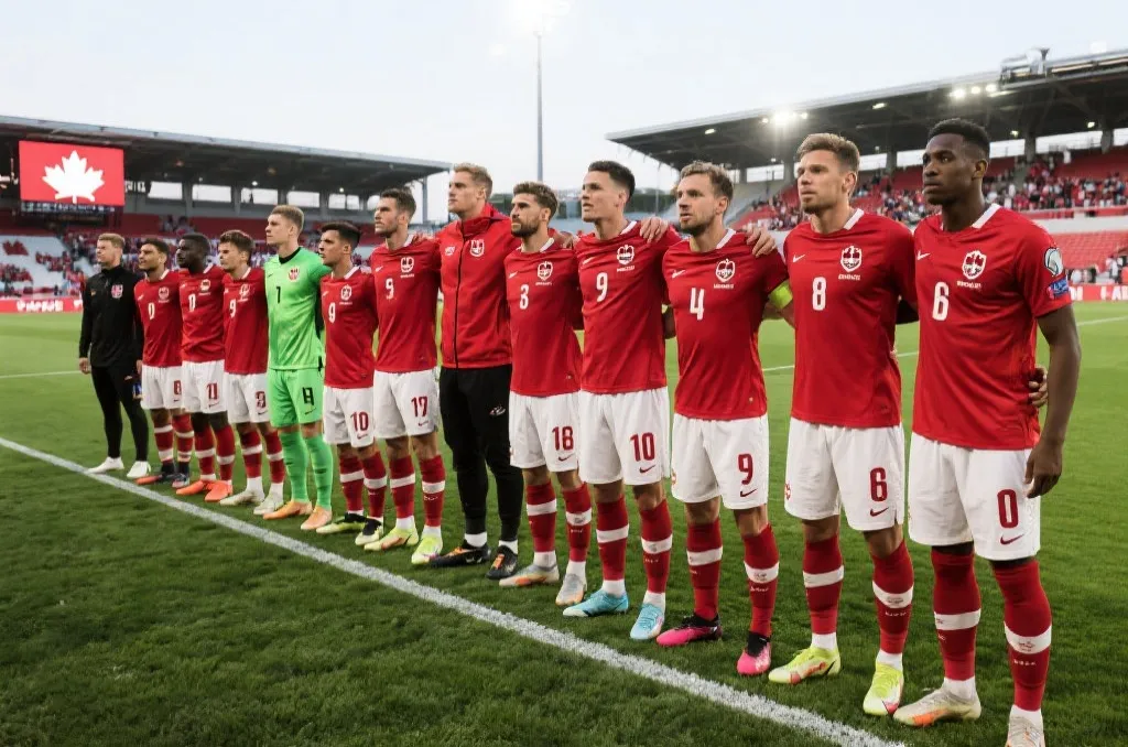 加拿大队世界杯名单公布与球员合影氛围